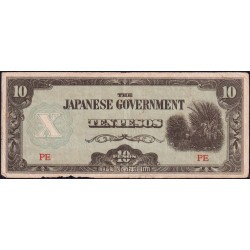 Philippines - Gouvernement Japonais - Pick 108a_a1 - 10 pesos - Série PE - 1942 - Etat : TB
