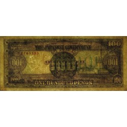 Philippines - Gouvernement Japonais - Pick 112a - 100 pesos - Série 3 - 1944 - Etat : TTB+