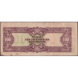 Philippines - Gouvernement Japonais - Pick 112a_b2 - 100 pesos - Série 24 - 1944 - Etat : TB+
