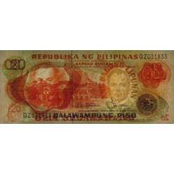 Philippines - Pick 162b - 20 piso - Série QZ - 1949 (1981) - Etat : NEUF