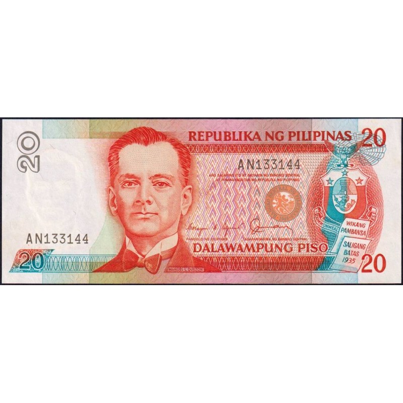 Philippines - Pick 170b - 20 piso - Série AN - 1949 (1987) - Etat : NEUF