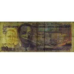 Philippines - Pick 172a_2 - 100 piso - Série BP - 1949 (1987) - Etat : TB-