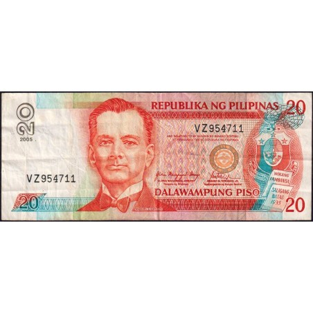 Philippines - Pick 182j_1 - 20 piso - Série VZ - 2005 - Etat : TB