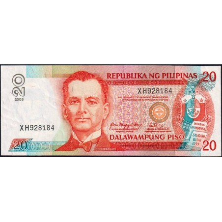 Philippines - Pick 182j_1 - 20 piso - Série XH - 2005 - Etat : TTB+