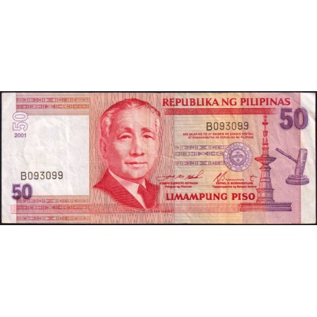 Philippines - Pick 183d_3 - 50 piso - Série B - 2001 - Etat : TTB