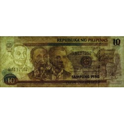 Philippines - Pick 187b - 10 piso - Série GA - 1998 - Etat : TB