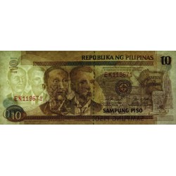 Philippines - Pick 187e - 10 piso - Série EK - 1999 - Etat : TTB