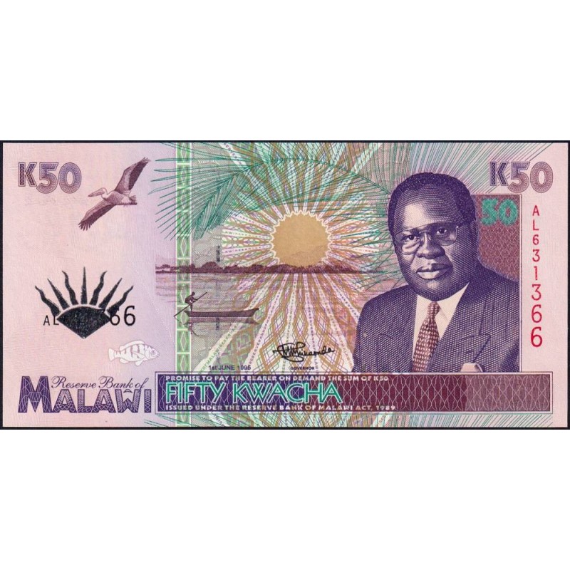 Malawi - Pick 33 - 50 kwacha - Série AL - 01/06/1995 - Etat : NEUF