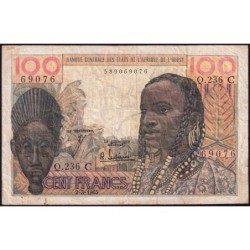 Burkina-Faso - Pick 301Ce - 100 francs - Série Q.236 - 02/03/1965 - Etat : TB-