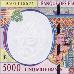 Cameroun - Afrique Centrale - Pick 204Eb - 5'000 francs - 1995 - Etat : NEUF