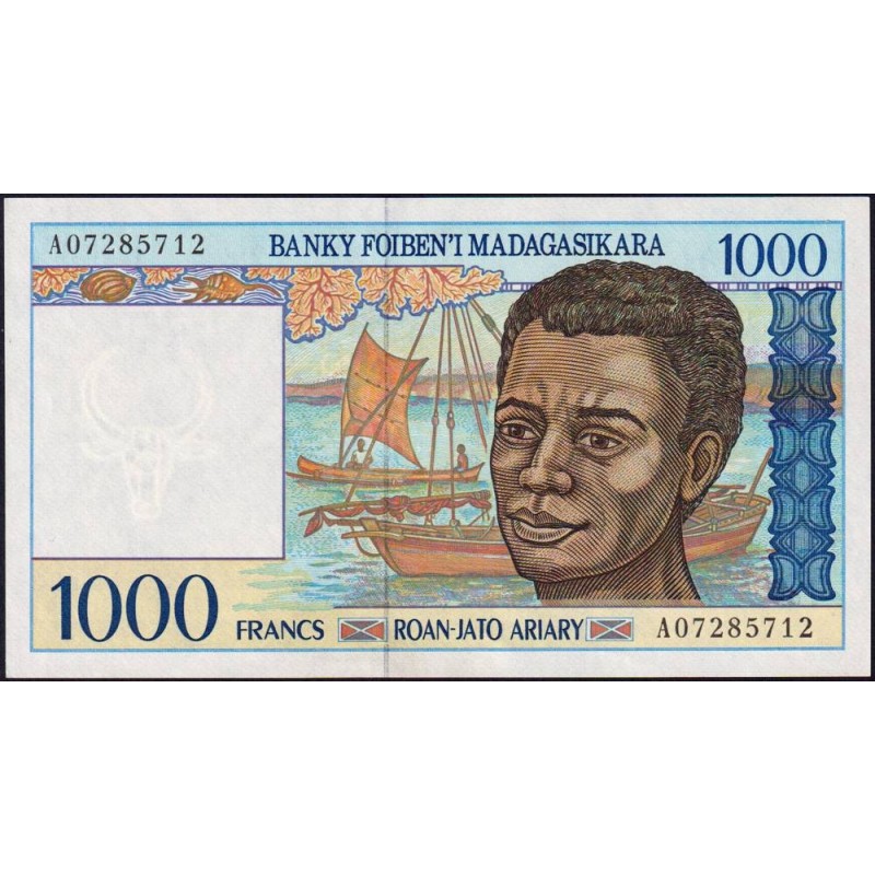 Madagascar - Pick 76a - 1'000 francs - 200 ariary - Série A - 1994 - Etat : NEUF