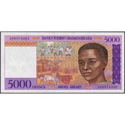 Madagascar - Pick 78a - 5'000 francs - 1'000 ariary - Série A - 1995 - Etat : NEUF