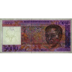 Madagascar - Pick 78a - 5'000 francs - 1'000 ariary - Série A - 1995 - Etat : NEUF