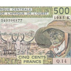 Sénégal - Pick 706Kh - 500 francs - Série Q.14 - 1985 - Etat : TTB