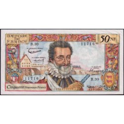 F 58-03 - 03/09/1959 - 50 nouv. francs - Henri IV - Série B.30 - Etat : TTB à TTB+