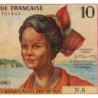Antilles Françaises - Pick 8b - 10 francs - Série N.6 - 1966 - Etat : TB-