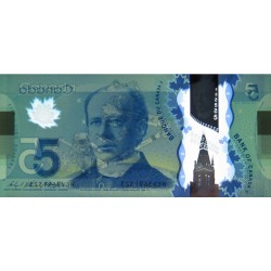 Canada - Pick 106c - 5 dollars - Série HCV - 2013 (2016) - Polymère - Etat : NEUF