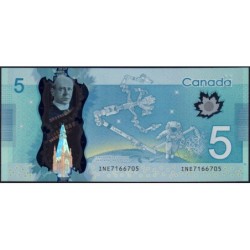 Canada - Pick 106d - 5 dollars - Série INE - 2013 (2021) - Polymère - Etat : NEUF