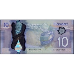 Canada - Pick 107c - 10 dollars - Série FTP - 2013 (2016) - Polymère - Etat : NEUF