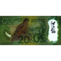 Nouvelle Zélande - Pick 193a - 20 dollars - Série DJ - 2016 - Polymère - Etat : NEUF