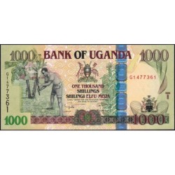 Ouganda - Pick 43d - 1'000 shillings - Série G - 2009 - Etat : NEUF