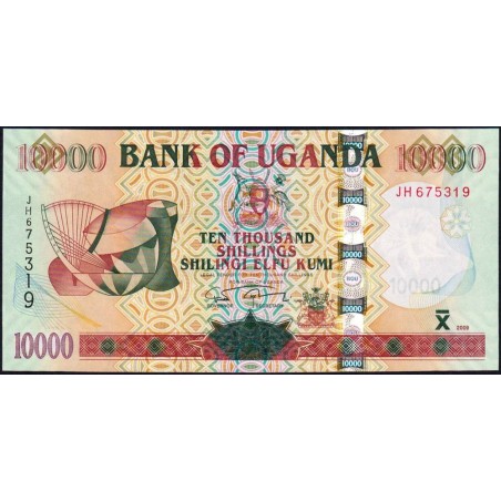 Ouganda - Pick 45c - 10'000 shillings - Série JH - 2009 - Etat : NEUF