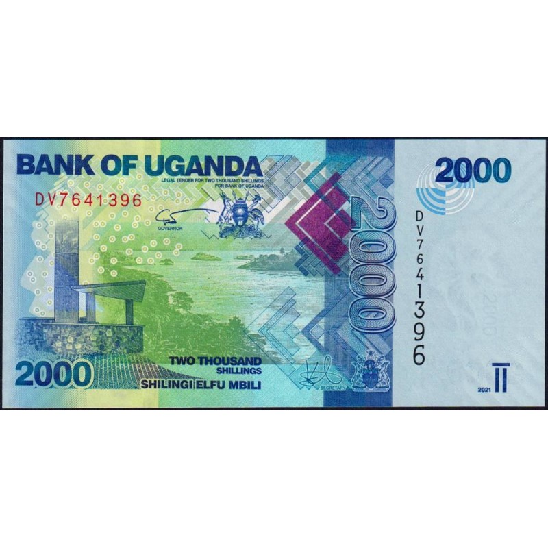 Ouganda - Pick 50f - 2'000 shillings - Série DV - 2021 - Etat : NEUF