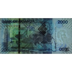 Ouganda - Pick 50f - 2'000 shillings - Série DV - 2021 - Etat : NEUF