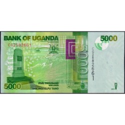 Ouganda - Pick 51f - 5'000 shillings - Série CG - 2019 - Etat : NEUF