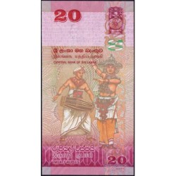 Sri-Lanka - Pick 123d - 20 rupees - Série W/474 - 04/07/2016 - Etat : NEUF