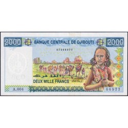 Djibouti - Pick 43_2 - 2'000 francs - Série A.004 - 2013 - Etat : NEUF