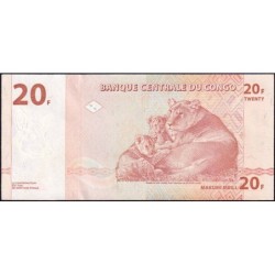 Rép. Démocr. du Congo - Pick 88A - 20 francs - Série J G - 01/11/1997 - Etat : SPL+