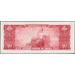 Brésil - Pick 168b - 20 cruzeiros - Série 1055 - Estampa 1 - 1963 - Etat : NEUF