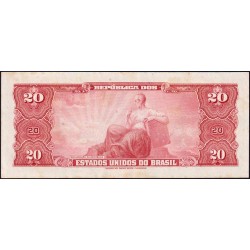 Brésil - Pick 168b - 20 cruzeiros - Série 1105 - Estampa 1 - 1963 - Etat : NEUF