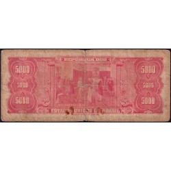 Brésil - Pick 174b - 5'000 cruzeiros - Série 547 - Estampa 1 - 1964 - Etat : B-