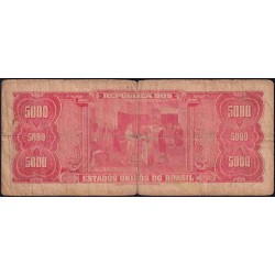 Brésil - Pick 174b - 5'000 cruzeiros - Série 547 - Estampa 1 - 1964 - Etat : B