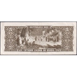 Brésil - Pick 176a - 5 cruzeiros - Série 2490 - Estampa 2 - 1962 - Etat : TTB+
