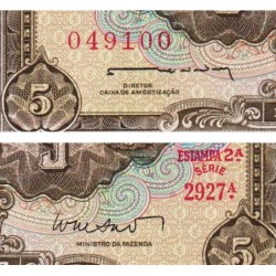 Brésil - Pick 176a - 5 cruzeiros - Série 2927 - Estampa 2 - 1962 - Etat : SUP