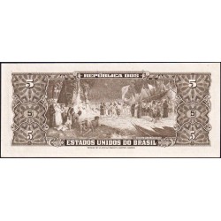 Brésil - Pick 176d - 5 cruzeiros - Série 4460 - Estampa 2 - 1964 - Etat : NEUF