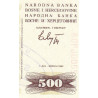 Bosnie-Herzégovine - Sarajevo - Pick 14sar - 500 dinara - Série BB - 01/07/1992 - Etat : NEUF