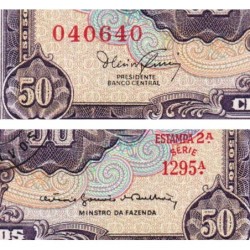 Brésil - Pick 184a - 5 centavos / 50 cruzeiros - Série 1295 - Estampa 2 - 1966 - Etat : NEUF