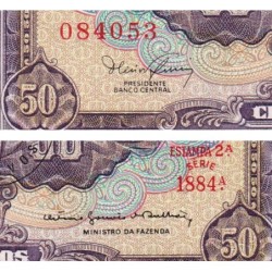 Brésil - Pick 184b - 5 centavos / 50 cruzeiros - Série 1884 - Estampa 2 - 1967 - Etat : NEUF