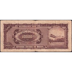 Brésil - Pick 190a - 10 cruzeiros novos / 10000 cruzeiros - Série 360 - Estampa 2 - 1967 - Etat : B