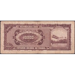 Brésil - Pick 190b - 10 cruzeiros novos / 10000 cruzeiros - Série 1945 - Estampa 2 - 1968 - Etat : TB-