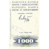 Bosnie-Herzégovine - Sarajevo - Pick 15sar - 1'000 dinara - Série JA - 01/07/1992 - Etat : NEUF