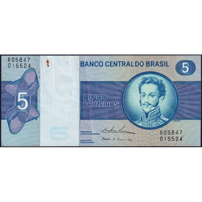 Brésil - Pick 192c - 5 cruzeiros - Série B 05847 - 1974 - Etat : TTB