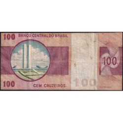 Brésil - Pick 195Aa_3 - 100 cruzeiros - Série A 08095 - 1974 - Etat : TB-