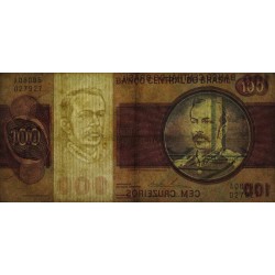 Brésil - Pick 195Aa_3 - 100 cruzeiros - Série A 08095 - 1974 - Etat : TB-