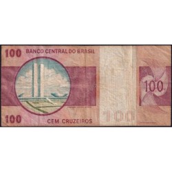 Brésil - Pick 195Aa_3 - 100 cruzeiros - Série A 08106 - 1974 - Etat : TB-