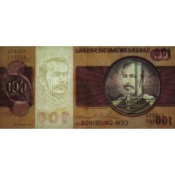 Brésil - Pick 195Aa_3 - 100 cruzeiros - Série A 09920 - 1974 - Etat : TB+